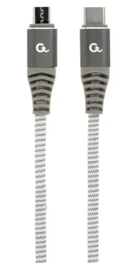 Cablexpert CC-USB2B-CMMBM-1.5M / Kabel / USB-C - Micro-USB / bavlněný oplet / 1,5 m (CC-USB2B-CMMBM-1.5M)