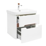 Koupelnová skříňka s umyvadlem a baterií SAT Fusion 57,5x53x45 cm bílá matná mat SATFUSION260WMWBA SATFUSION260WMWBA
