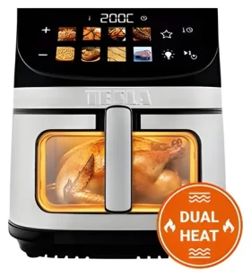 TESLA AirCook DualHeat QD73 XXL / Horkovzdušná fritéza / digitální ovládání / DualHeat technologie (8595689807597)