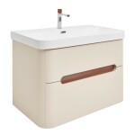 Koupelnová skříňka s umyvadlem a baterií SAT Fusion 77,5x53x45 cm pískově béžová mat SATFUSION280BEUBA SATFUSION280BEUBA