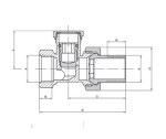 INVENA Termostatická sada ventilů, rovná, bílá: hlavice, termostatický ventil, zpětný ventil, CD-77-P15-S