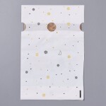 Vánoční dárkový sáček se saténovou stuhou - bílý - 23 x 15 x 0,011 cm - 1 ks