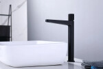 CERANO - Umyvadlová stojánková baterie Loreta Grip - vysoká - černá matná CER-423592