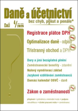 Daně a účetnictví bez chyb, pokut a penále (4/2025)