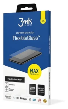 3mk FlexibleGlass Max pro Samsung Galaxy S23 FE černá / Hybridní sklo / Zesílené hrany / Tloušťka 0,2 mm