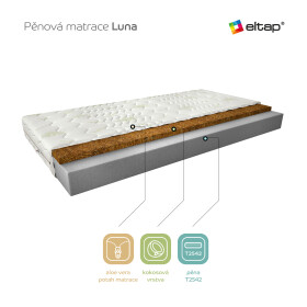 Matrace Luna Rozměr: 200 x 200 cm, Potah: Potah Aloevera