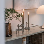 Stoff Nagel Designový svícen STOFF Nagel Quist Brushed Chrome – set 3 ks, stříbrná barva, kov