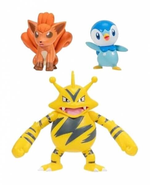 Pokémon akční figurky 3-Pack Piplup, Vulpix, Electabuzz 5-7 cm