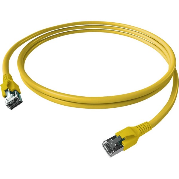 Easylan CP1KYBYBY0050 RJ45 síťové kabely, propojovací kabely CAT 6A S/FTP 5.00 m žlutá dvoužilový stíněný, bez halogenů, samozhášecí 1 ks