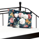 Postel jednolůžková 90x200 cm, kovová, černý matný lak