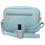 Stylová dámská koženková crossbody kabelka Ronda, světle modrá
