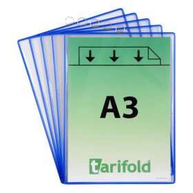 Djois rámeček s kapsou a očkem, A3, otevřený shora, červený, 5 ks