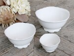 Chic Antique Set porcelánových misek Provence - set 3 ks, bílá barva, porcelán