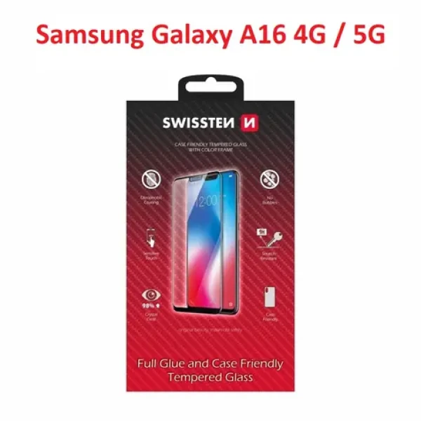 SWISSTEN FULL GLUE COLOR FRAME CASE FRIENDLY sklo pro SAMSUNG A166B/A165F GALAXY A16 5G/4G černá (54501869)