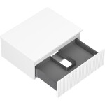 MEXEN/S - Rivel koupelnová skříňka pod umyvadlo 60 cm s deskou, 1 šuplík, reliéf , bílá mat 91A20-06023-1-BFC01