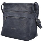 Stylová dámská koženková crossbody kabelka Olbba, tmavě modrá