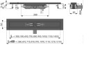 Alcadrain Podlahový žlab s okrajem pro perforovaný rošt, černá-mat APZ101BLACK-850 APZ101BLACK-850