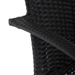 Židle zahradní, černý umělý ratan, kov, stohovatelná.