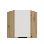 Horní rohová skříňka Aria 60x60 GN-72 1F (45°) Barva korpusu: Dub artisan, Barva dvířek: TA - Sandgrau AFM