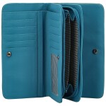 Trendy dámská koženková peněženka MaxFly Gelbert, modrá