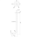 OMNIRES - nástěnné sprchové rameno, 35 cm grafit /GR/ RA15GR