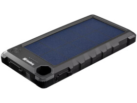 Sandberg Outdoor Solar Powerbank 10000 mAh / solární dobíjení / 1x USB-C / 1x USB-A / 1x micro USB / černá (420-53)