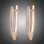 Náušnice se zirkony Gorgina Rose Gold, Zlatá