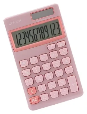 GENIE 212P růžová / Kalkulačka / Kapesní / 12místná / solární a bateriové napájení (12774)