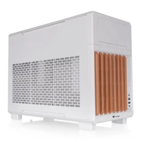 Thermaltake TR200 WS bílá, dřevo / Micro ATX / 5,25" šachta / AIO 360 mm / 2x USB-A 3.2 / 1x USB-C 3.2 / bez zdroje (CA-11L-00S6NN-WS)