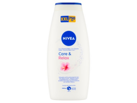 Nivea Care & Relax pečující sprchový gel a pěna do koupele 2 v 1 750 ml