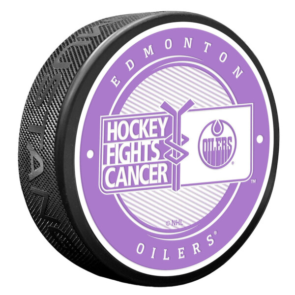 Mustang Puk Edmonton Oilers NHL Hockey Fights Cancer