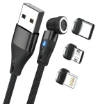 RealPower MagneticCharge3 černá / Magnetický nabíjecí kabel / USB-A / 3 A / 1 m / 6 adaptérů (439631)