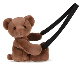 DOUDOU Plyšová taška přes rameno Medvídek hnědý / 30 cm / od 2 let (DC4380)