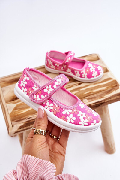 Dětské balerínky v květech růžove Noah 19