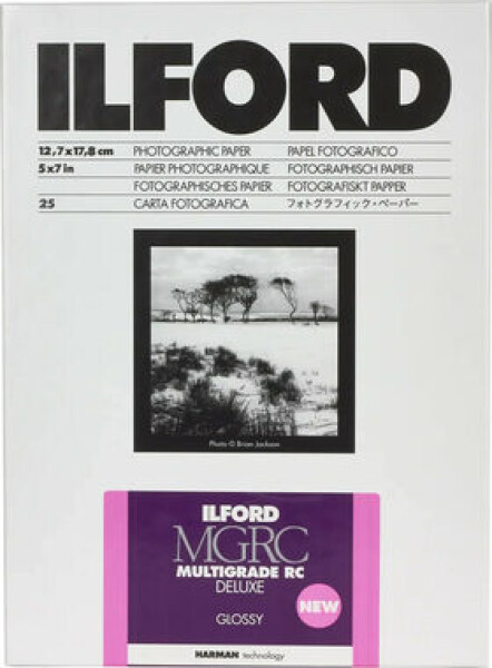 Ilford MG RC DL 1M / 25 listů / 12.7 x 17.8 cm / černobílý fotografický papír / lesklý (HAR1179837)