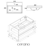 CERANO - Koupelnová skříňka Carole - keramické umyvadlo Viano - černá matná - 81,2x62,6x46,5 CER-107448