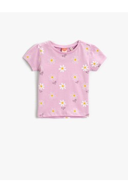 Koton květinové tričko s krátkým rukávem
