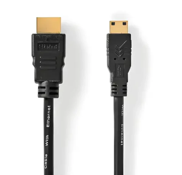 Nedis High Speed HDMI kabel s Ethernetem černá / Kabel HDMI - HDMI Mini / 4K 30 Hz / 10,2 Gbps / 1,5 m (CVGL34500BK15)
