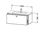 DURAVIT - Brioso Umyvadlová skříňka 44x102x48 cm, 1 zásuvka, lesklá bílá BR400302222