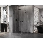 MEXEN/S - Lunar L Duo sprchový kout dveře křídlové 95 x 95, transparent, grafit metal 834L-095L-095P-95-00