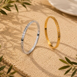 Pevný bangle náramek Cintia Gold - chirurgická ocel, Zlatá