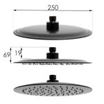Erga Bergen Therm, sprchová souprava s termostatickou baterií a dešťovou hlavicí 25cm, černá matná, ERG-YKA-BP.BERGEN-THERM-25-BLK