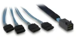 Inter-Tech 88885670 černá/modrá / Kabel / SFF-8643 - 4x SATA / 12 Gb/s / 50 cm (88885670)
