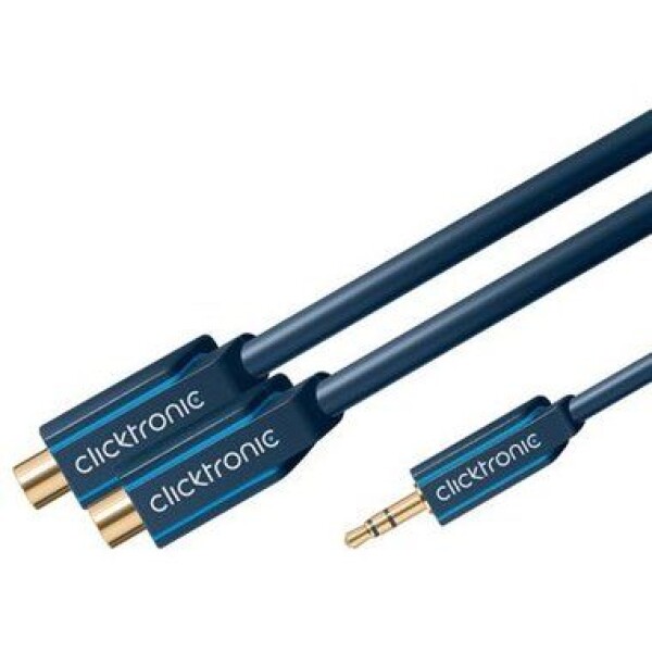 ClickTronic HQ OFC Y redukce Jack 3,5mm - 2x Cinch stereo, M/F, 10cm (4040849704925)