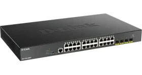 D-Link DGS-1250-28XMP/E / Smart managed switch / 24x PoE+ gigabit / 4x 10G SFP+ / 370W PoE budget