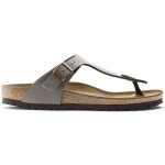 Grey-beige dámské žabky Birkenstock Gizeh Birko-Flor Nubuck Stone regular width (43391) dámské 41