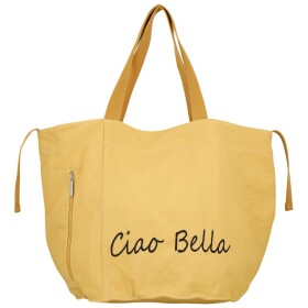 Trendy textilní dámská kabelka na rameno Bellinda, žlutá