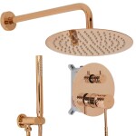 REA - Podomítková sprchová sada Lungo Diamond Copper + BOX REA-P5657