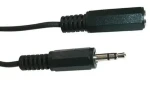 Schwaiger černá / Prodlužovací kabel / Jack 3,5 mm (M) - Jack 3,5 mm (F) / 5 m (KHA4036533)