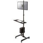 Neomounts FPMA-MOBILE1700 1 ks Pojízdný vozík na PC/monitor 25,4 cm (10) - 81,3 cm (32) černá nakláněcí, otočný, naklápěcí